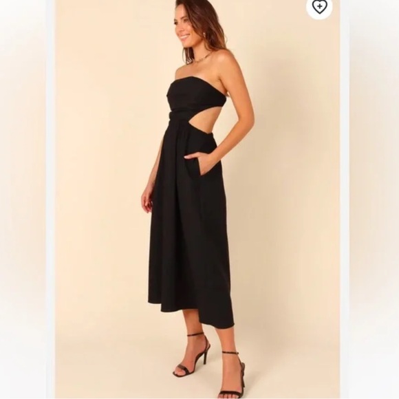 Petal and Pup Black Pamela Strapless and Open Back Dress Size Large - Picture 2 of 11